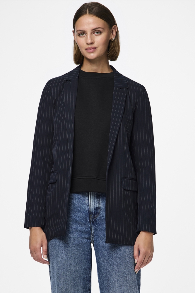 PCBOZZY LS LOOSE STRIPED BLAZER NOO 17130374 SKY CAPTAIN/PINSTRIPE